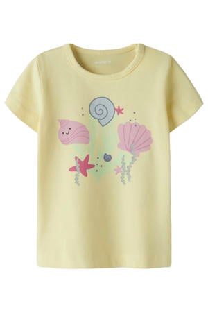 T-shirt lichtgeel