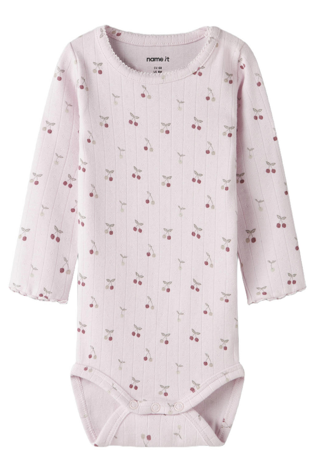NAME IT BABY romper roze fijn gebreid