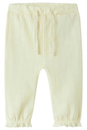 regular waist babybroek lichtgeel met textuur