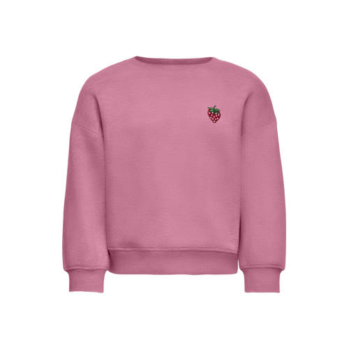 KIDS ONLY MINI sweater roze Printopdruk - maat 110 afbeelding