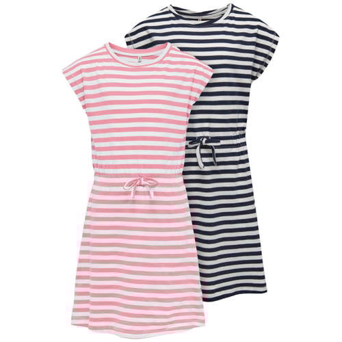 KIDS ONLY MINI midijurk - set van 2 donkerblauw/roze Meisjes Katoen Ronde hals