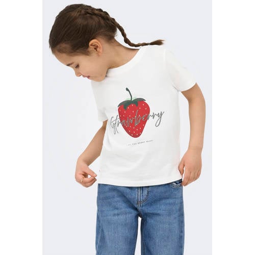 KIDS ONLY MINI T-shirt met backprint wit Meisjes Katoen Ronde hals Backprint - maat 116 afbeelding