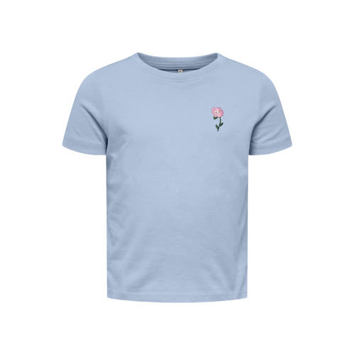 KIDS ONLY MINI T-shirt lichtblauw Meisjes Katoen Ronde hals Printopdruk - maat 116 afbeelding