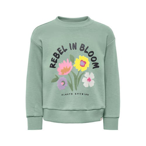 KIDS ONLY MINI sweater lichtgroen Printopdruk - maat 116 afbeelding