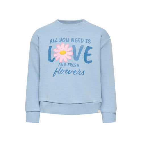 KIDS ONLY MINI sweater met backprint lichtblauw Backprint - maat 98 afbeelding
