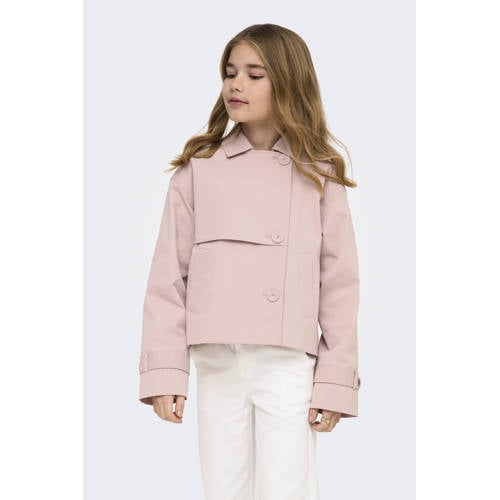 KIDS ONLY GIRL trenchcoat lichtroze Jas Meisjes Polyester Klassieke kraag