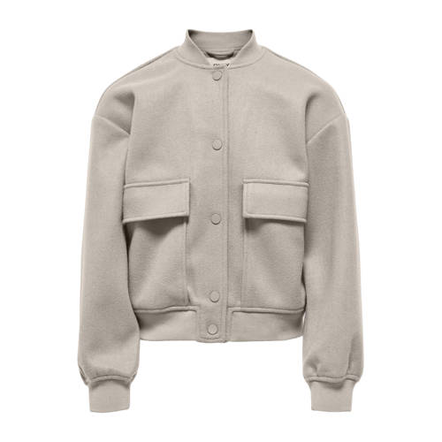 KIDS ONLY GIRL bomberjack beige Jas Meisjes Polyester Ronde hals Effen - maat 164 afbeelding