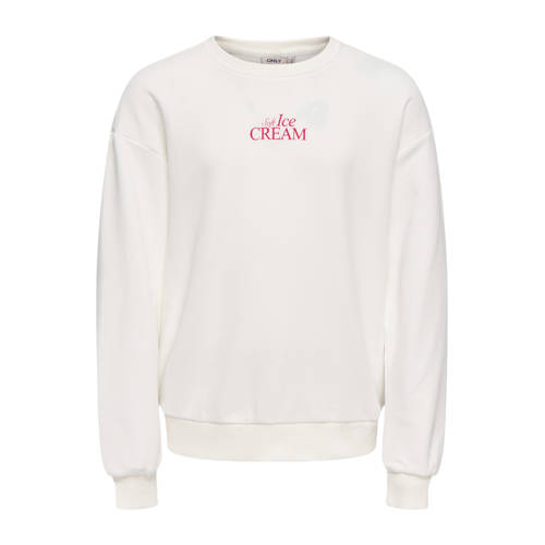 KIDS ONLY GIRL sweater met backprint wit Backprint - maat 134/140 afbeelding