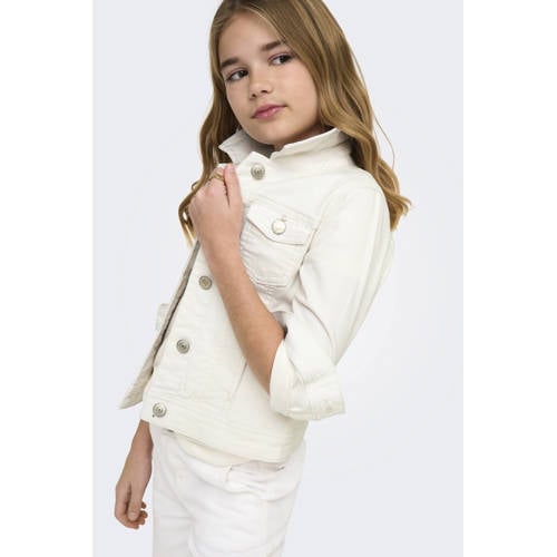 KIDS ONLY GIRL denim spijkerjas ecru Effen - maat 158 afbeelding