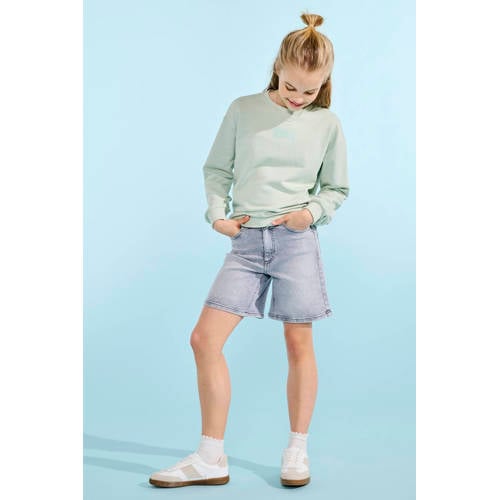 KIDS ONLY GIRL sweater met backprint mintgroen Backprint - maat 134/140 afbeelding