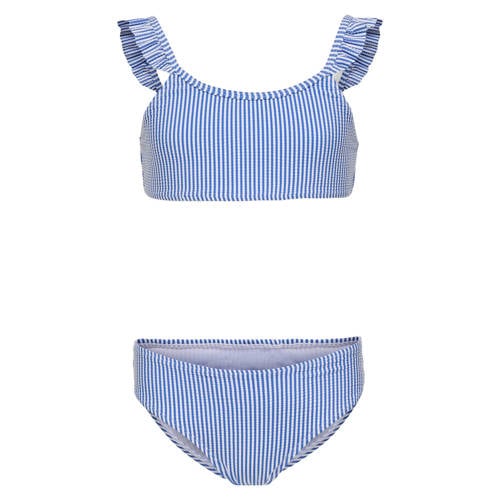 KIDS ONLY GIRL crop bikini blauw Meisjes Polyester Streep
