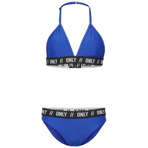 KIDS ONLY GIRL triangel bikini blauw Meisjes Polyamide Effen