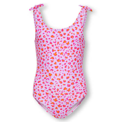 KIDS ONLY GIRL badpak lila/oranje Paars Meisjes Polyamide Dierenprint