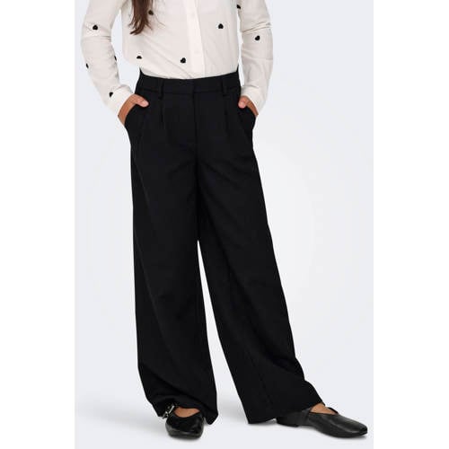 KIDS ONLY GIRL wide leg pantalon zwart Broek Meisjes Polyester Effen - maat 158 afbeelding