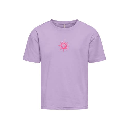 KIDS ONLY GIRL T-shirt met backprint gebreid Paars Meisjes Katoen Ronde hals - maat 158/164 afbeelding