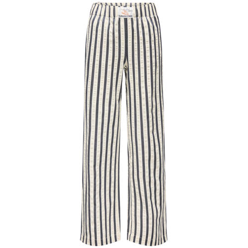 KIDS ONLY GIRL wide leg gestreepte casual broek donkerblauw Meisjes Polyester - maat 146 afbeelding