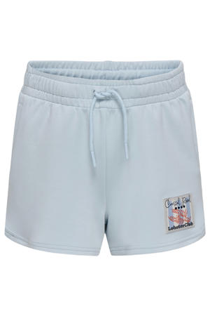 loose sweatshort lichtblauw