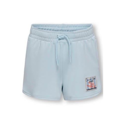 KIDS ONLY GIRL loose sweatshort lichtblauw Korte broek Printopdruk