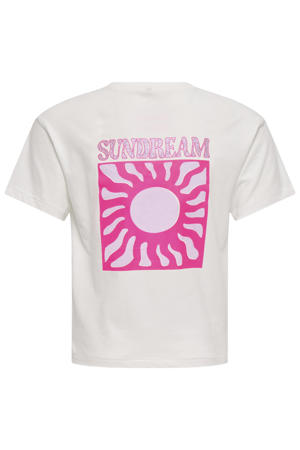 T-shirt met backprint wit