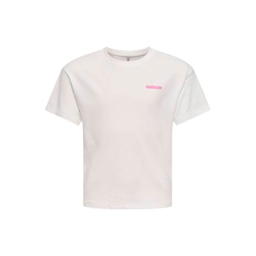 KIDS ONLY GIRL T-shirt met backprint wit Meisjes Katoen Ronde hals Backprint - maat 122/128 afbeelding