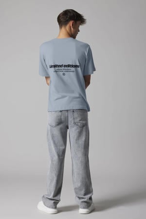 T-shirt met backprint blauw