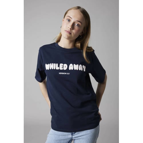 LMTD T-shirt donkerblauw Meisjes Katoen Ronde hals Tekst - maat 146/152 afbeelding