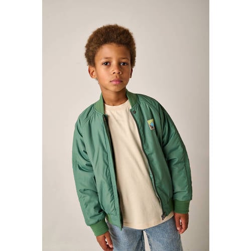 Tumble 'n Dry bomberjack groen Jas Jongens Polyester Opstaande kraag Effen - maat 146 afbeelding