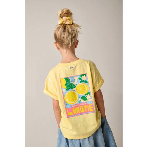 Tumble 'n Dry T-shirt met backprint lichtgeel Meisjes Katoen Ronde hals - maat 116 afbeelding