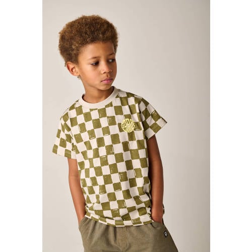 Tumble 'n Dry geruit T-shirt donkergroen Jongens Katoen Ronde hals Ruit - maat 122 afbeelding
