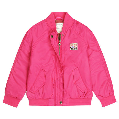 Tumble 'n Dry bomberjack roze Jas Meisjes Polyester Opstaande kraag Effen - maat 110 afbeelding