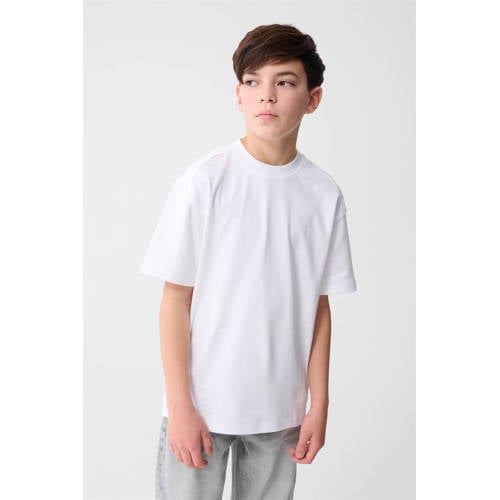 Shoeby T-shirt wit Jongens Stretchkatoen Ronde hals Tekst - maat 146/152 afbeelding
