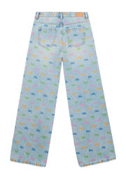 thumbnail: Shoeby high waist straight leg jeans light blue denim