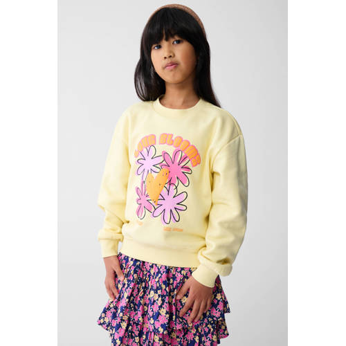 Shoeby sweater geel Printopdruk - maat 98/104 | Sweater van Shoeby afbeelding