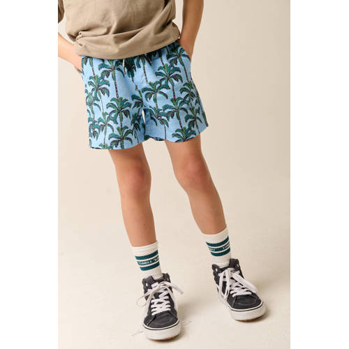 Tumble 'n Dry zwemshort lichtblauw met palmboom print Jongens Polyester - maat 110 afbeelding