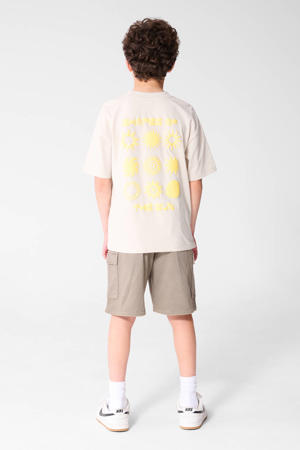 T-shirt met backprint ecru