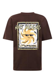 thumbnail: Shoeby T-shirt met backprint donkerbruin
