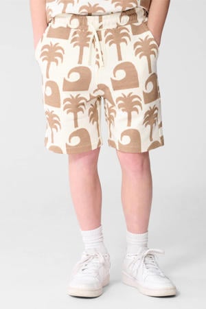 regular waist sweatshort lichtbruin
