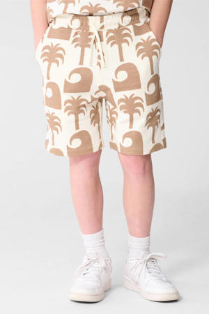 regular waist sweatshort lichtbruin