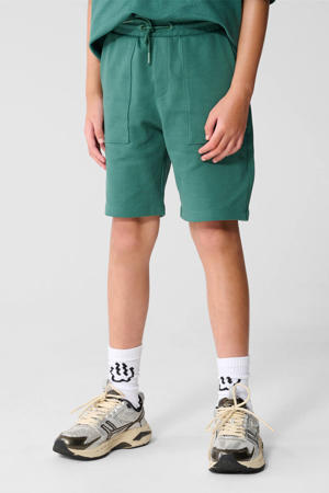regular waist sweatshort donkergroen