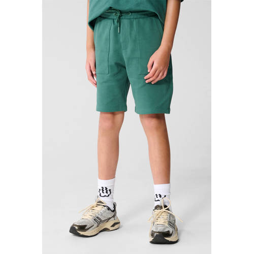 Shoeby regular waist sweatshort donkergroen Korte broek Effen - maat 158/164 afbeelding