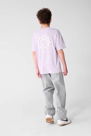 T-shirt met backprint lila