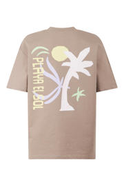 thumbnail: Shoeby T-shirt met backprint taupe