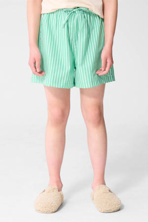 regular waist gestreepte casual short groen
