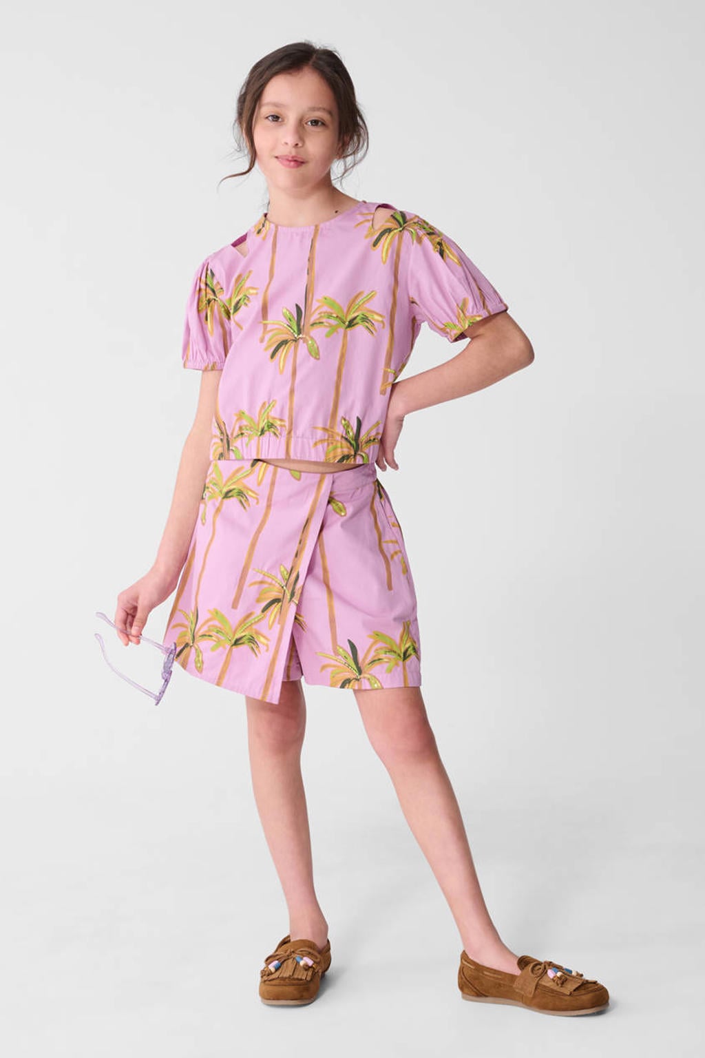 Paarse meisjes Shoeby skort met pailletten voorzien van