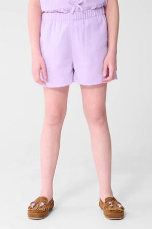 regular casual short lila met textuur