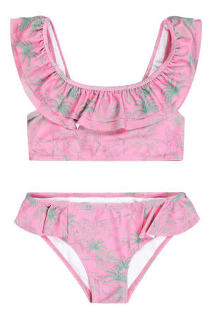 bikini met ruches roze
