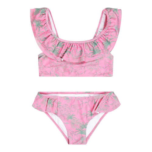 Tumble 'n Dry bikini met ruches roze Meisjes Polyester All over print - maat 158 afbeelding