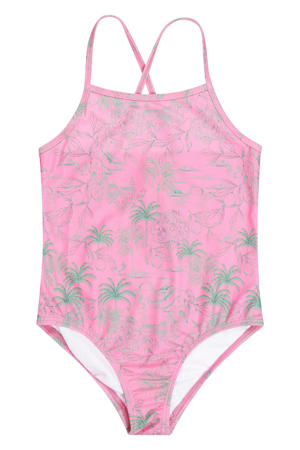 badpak met all over print roze