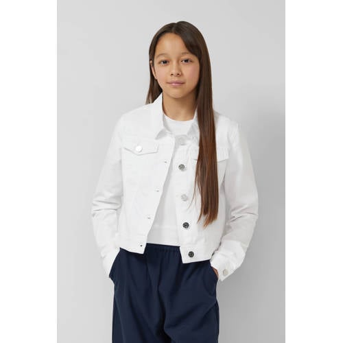 s.Oliver denim spijkerjas wit Effen