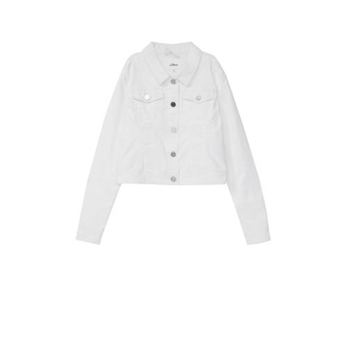 s.Oliver denim spijkerjas wit Effen - maat 134/140 afbeelding